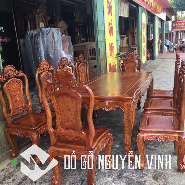 Bộ bàn ghế ăn gỗ hương | Đồ Gỗ Nguyễn Vinh