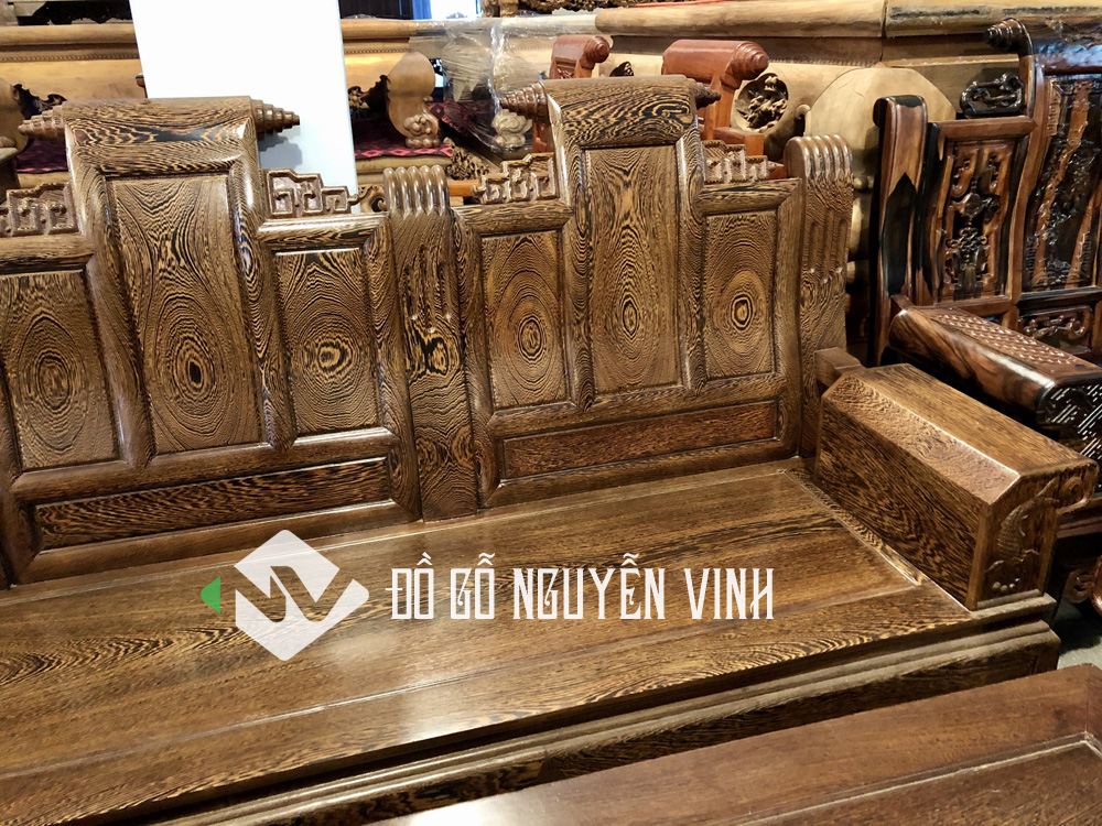Bộ bàn ghế phòng khách minh hộp gỗ mun