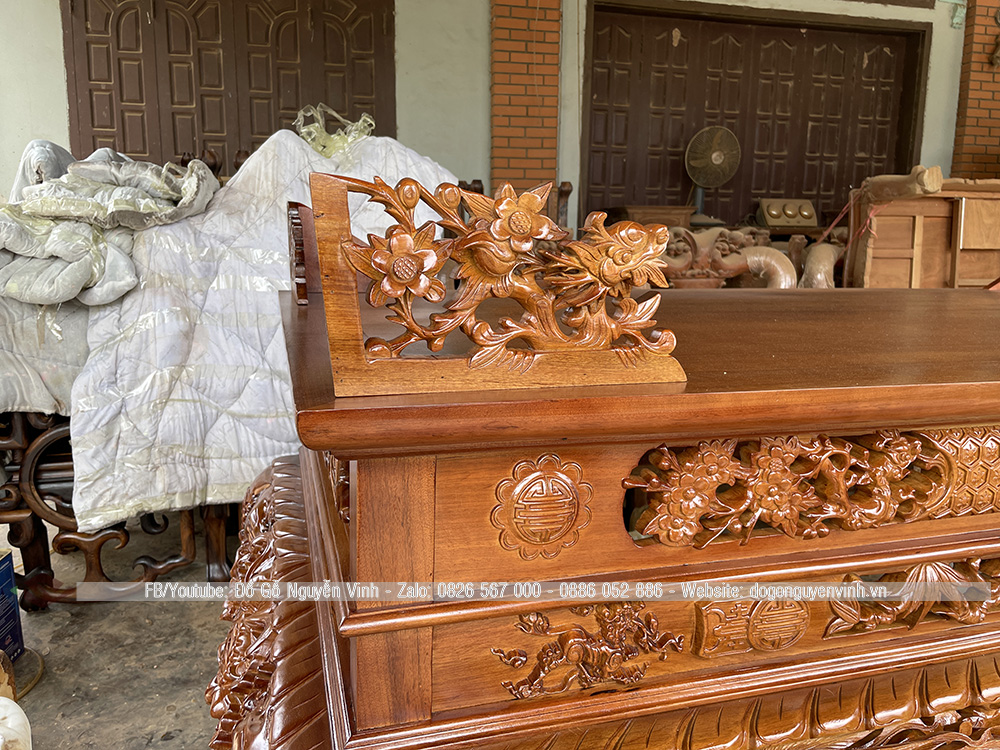 Sập thờ đục mai điểu Sập thờ đục mai điểu