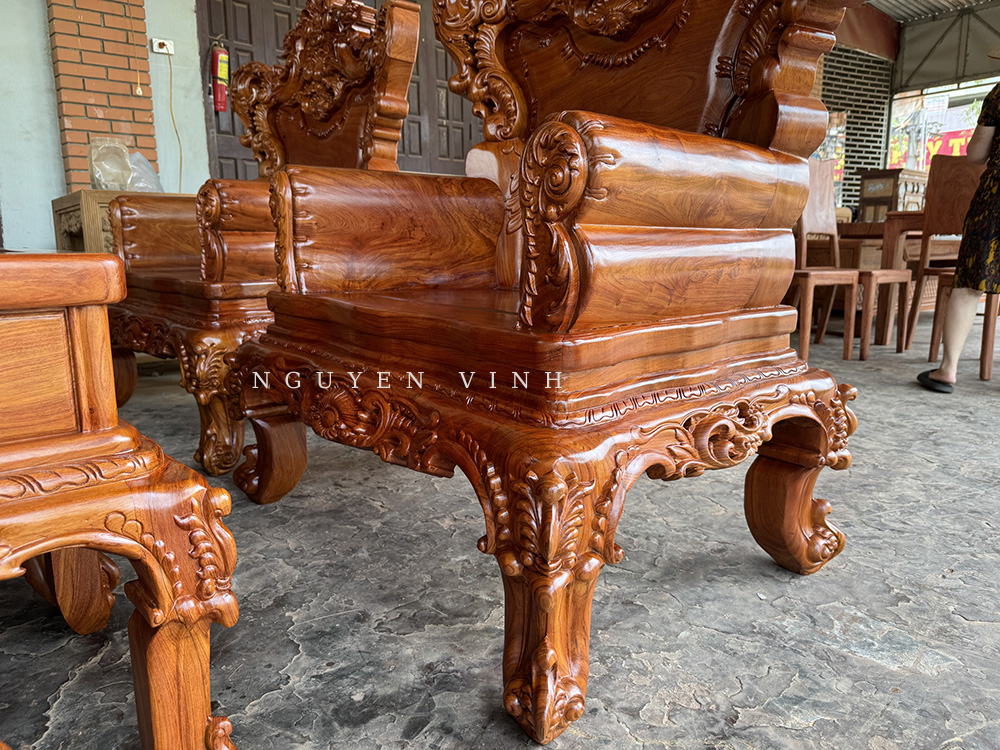Bộ bàn ghế hoàng gia 6 món gỗ hương đá Bộ bàn ghế hoàng gia 6 món gỗ hương đá