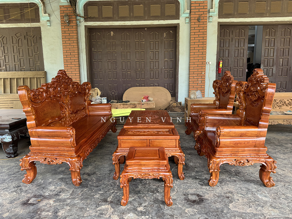 Bộ bàn ghế hoàng gia 6 món gỗ hương đá Bộ bàn ghế hoàng gia 6 món gỗ hương đá