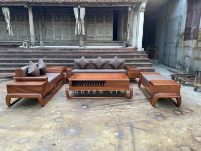 Bộ sofa đùi gà gỗ gõ đỏ pachy 5 món